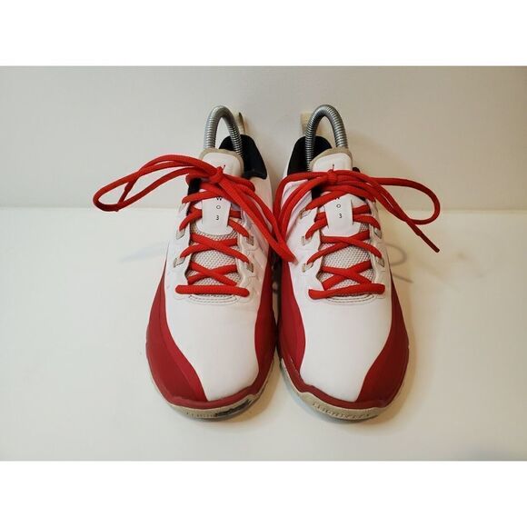 NIKE AIR JORDAN TRAINER PRIME “FLU GAME” BRED WHITE RED (881462-120) SZ US 4.5Y - Picture 2 of 12